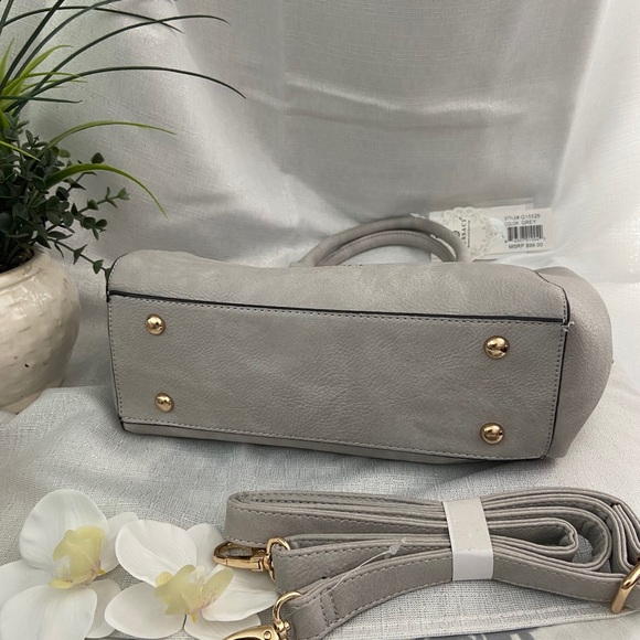 Classic Vegan Leather gray handbag - Picture 9 of 12